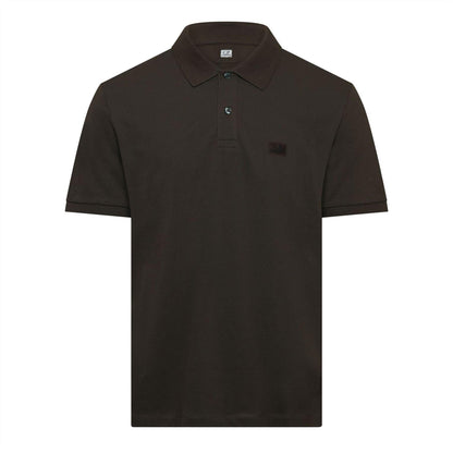 Green - Front - C.P. Company Mens Pique Polo Shirt