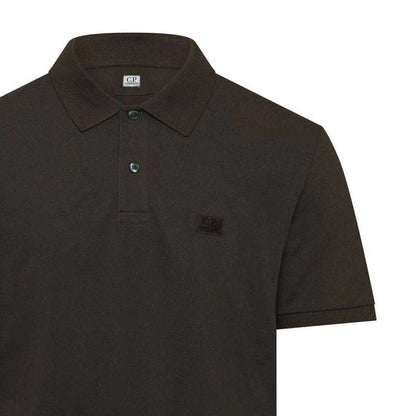 Green - Side - C.P. Company Mens Pique Polo Shirt