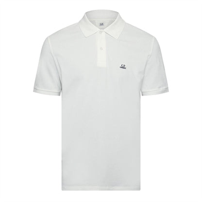 White - Front - C.P. Company Mens Pique Polo Shirt