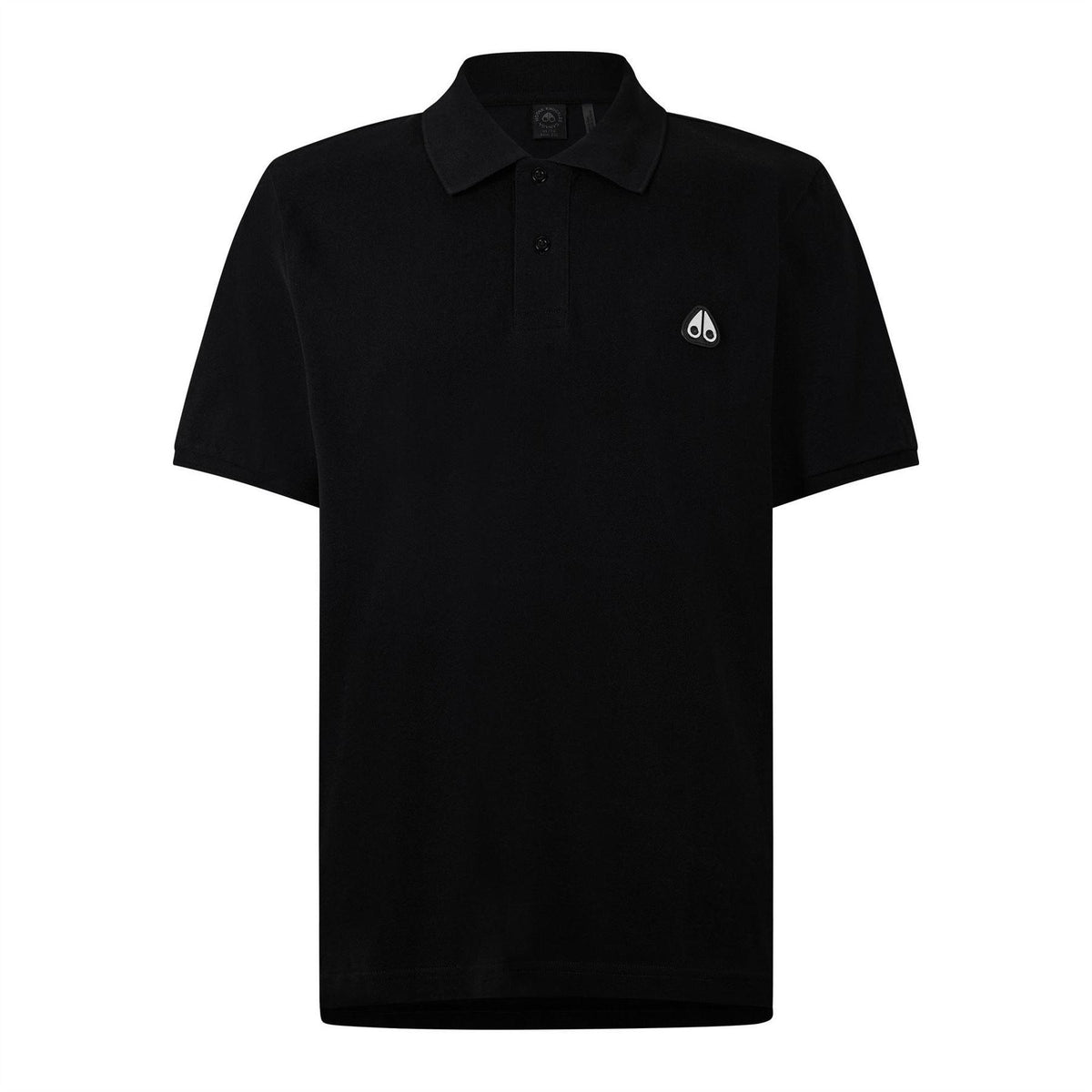 Black - Front - Moose Knuckles Mens Relaxed Fit Polo Shirt