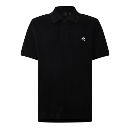 Black - Front - Moose Knuckles Mens Relaxed Fit Polo Shirt