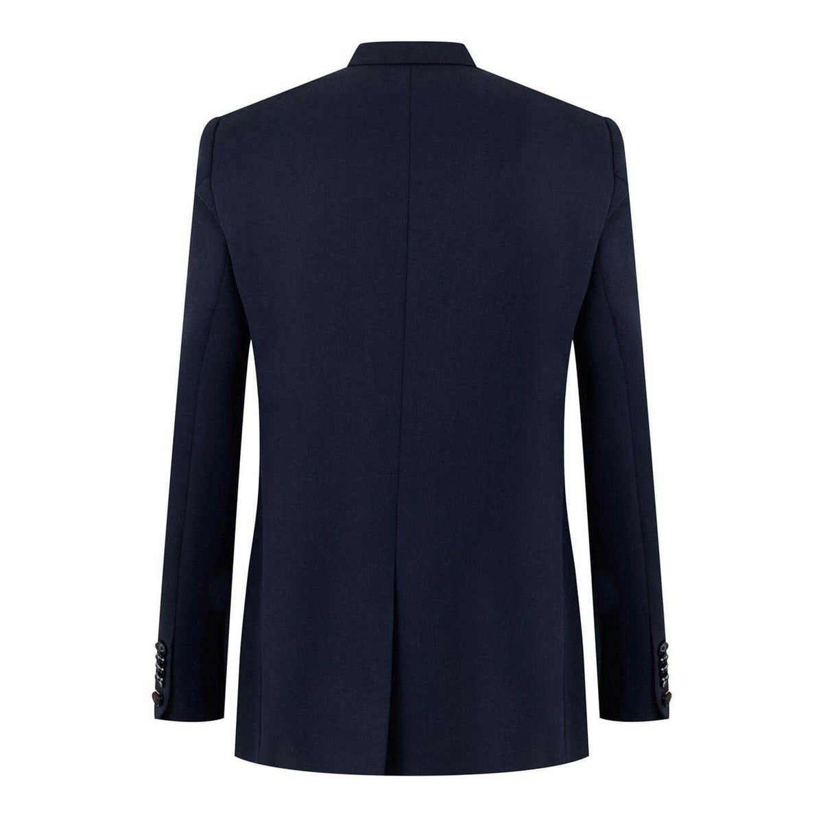 Navy - Back - Twisted Tailor Mens Double-Breasted Slim Suit Jacket