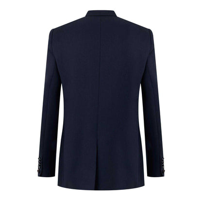 Navy - Back - Twisted Tailor Mens Double-Breasted Slim Suit Jacket