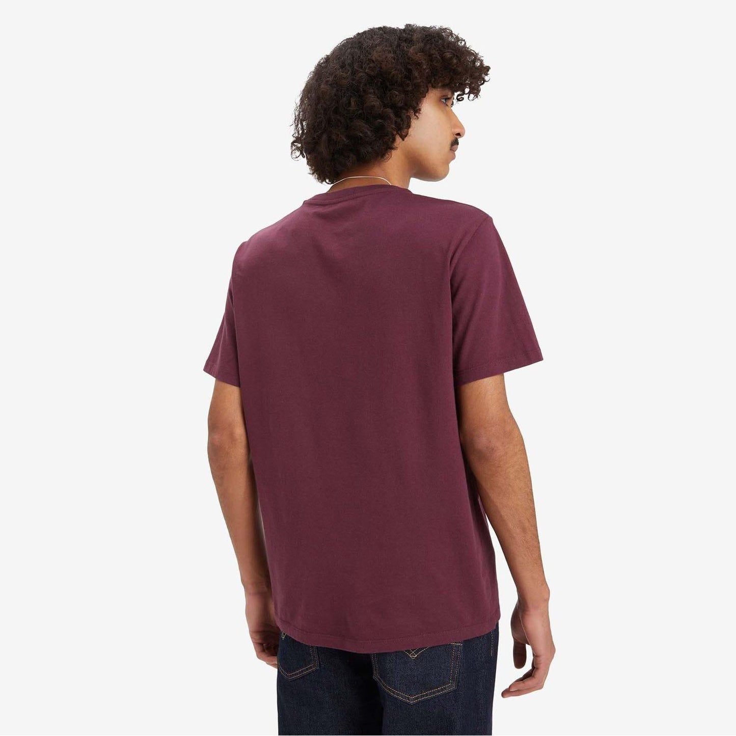 Purple - Back - Levis Mens Classic Housemark T-Shirt