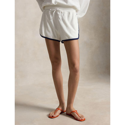 White - Side - Ralph Lauren Womens-Ladies Polo Relaxed Fit Shorts
