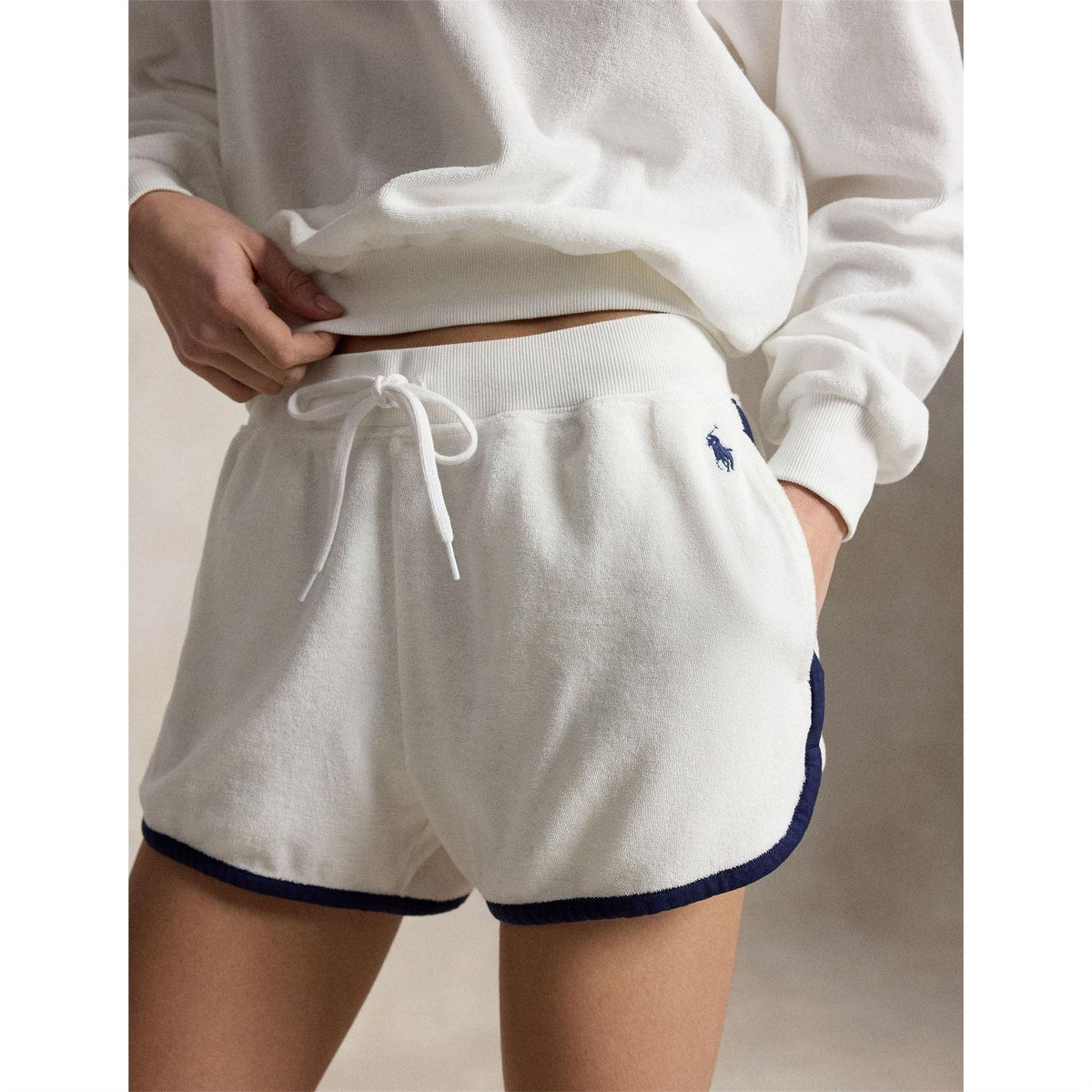 White - Lifestyle - Ralph Lauren Womens-Ladies Polo Relaxed Fit Shorts