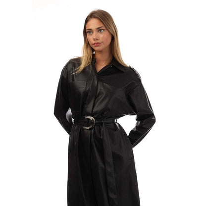 Black - Side - Boss Womens-Ladies Delexa Shirt Dress