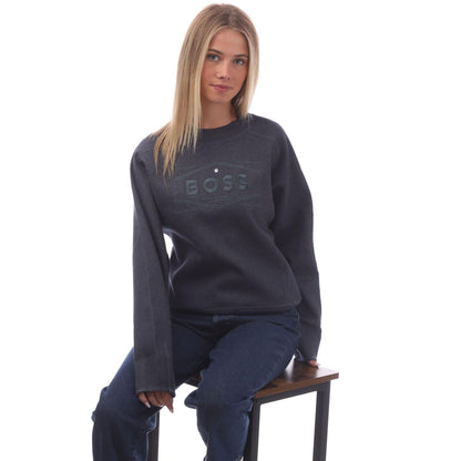 Dark Blue - Lifestyle - Boss Womens-Ladies Ebrande Crew Neck Sweatshirt