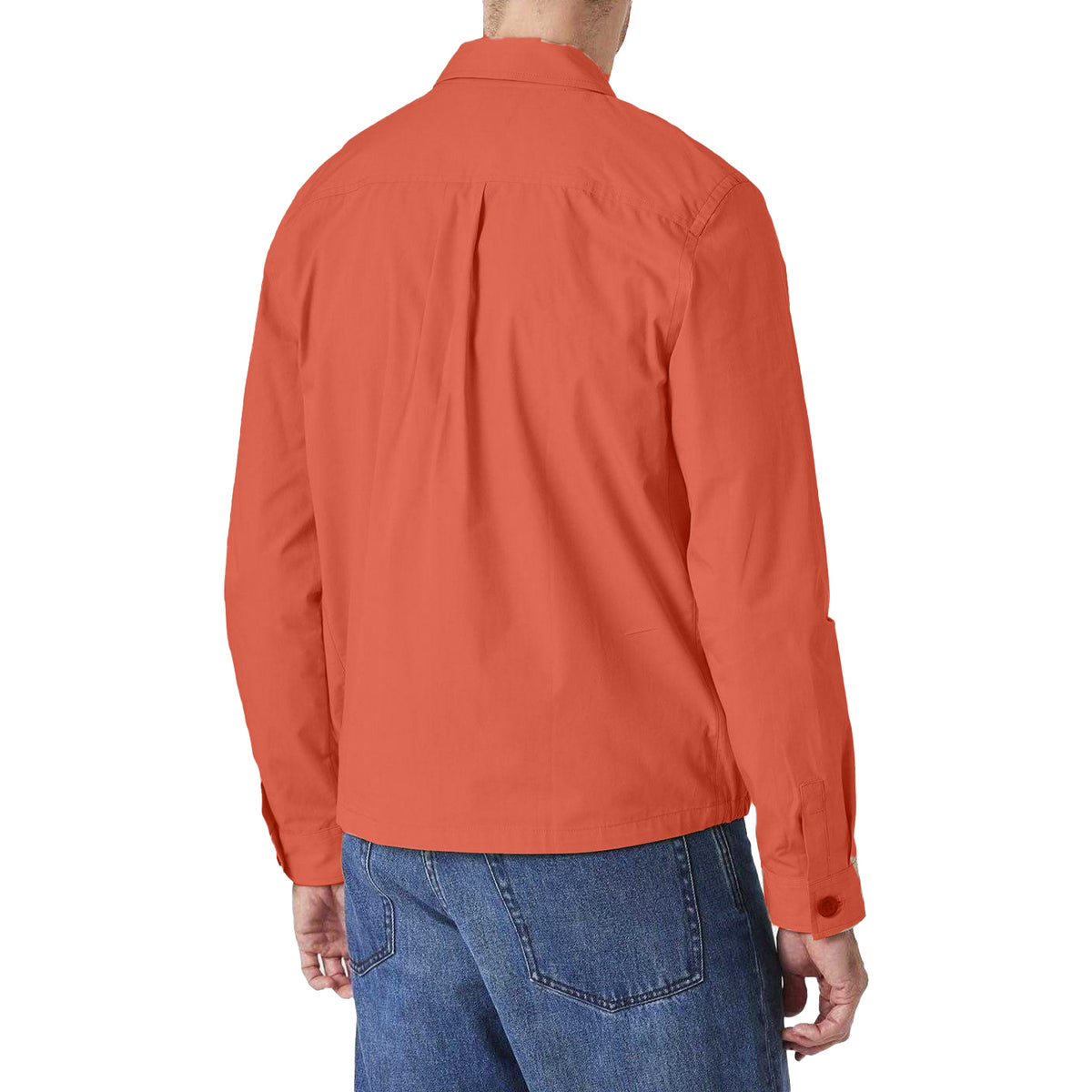 Orange - Back - Paul Smith Mens Patch Pocket Overshirt
