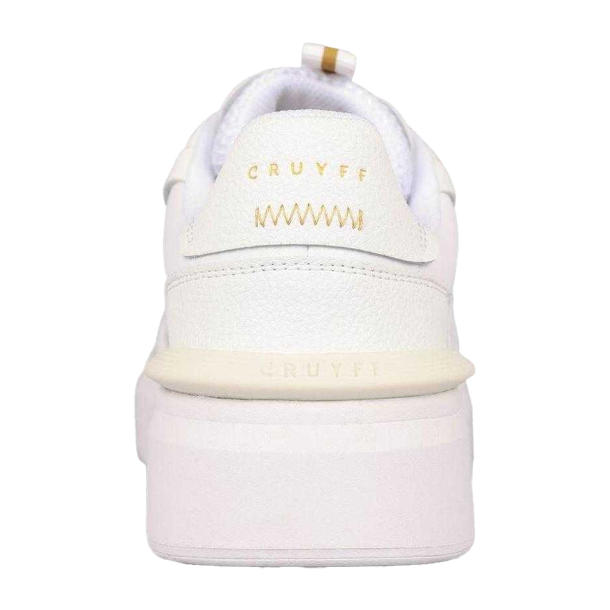 White - Back - Cruyff Mens Tennis Lace Up Platform Sneakers