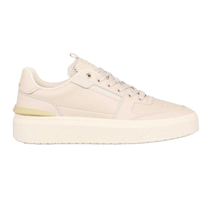 Cream - Front - Cruyff Mens Tennis Lace Up Platform Sneakers