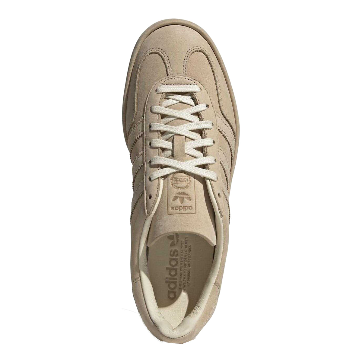 Beige - Pack Shot - Adidas Mens Originals Gazelle Lux Suede Low Top Sneakers