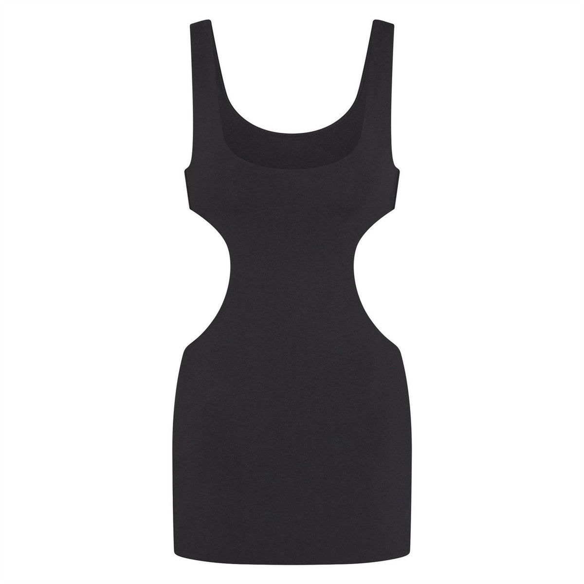 Dark Grey - Front - Skims Womens Jersey Cut Out Mini Dress