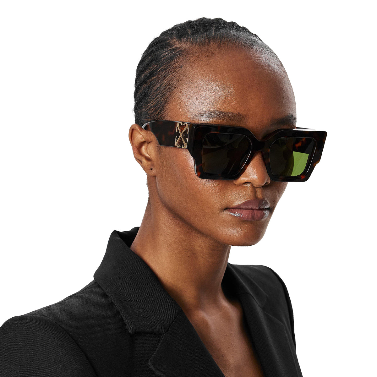 Havana-Green - Lifestyle - Off-White Womens Manchester Square Full Rim Sunglasses