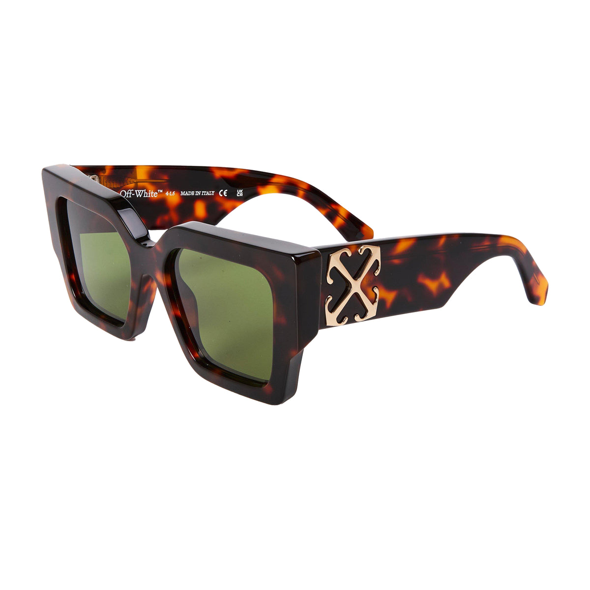 Havana-Green - Front - Off-White Womens Manchester Square Full Rim Sunglasses