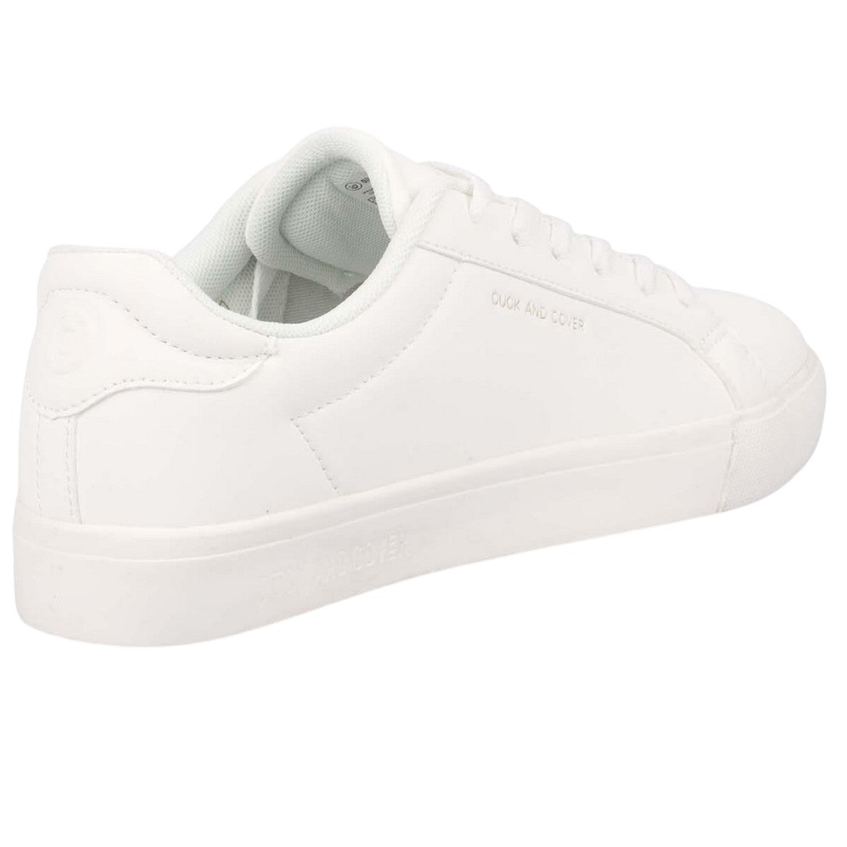 White - Back - Duck and Cover Mens Clasper Trainers
