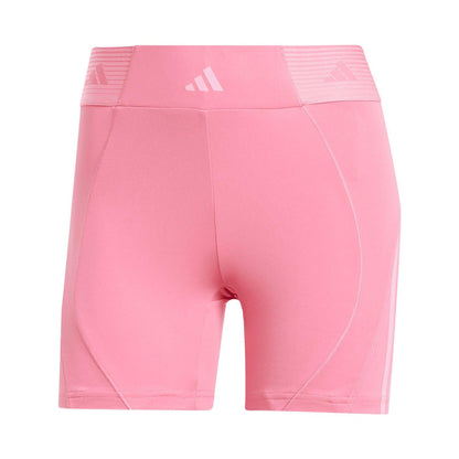 Pink - Front - Adidas Womens-Ladies Hyperglam Legging Shorts