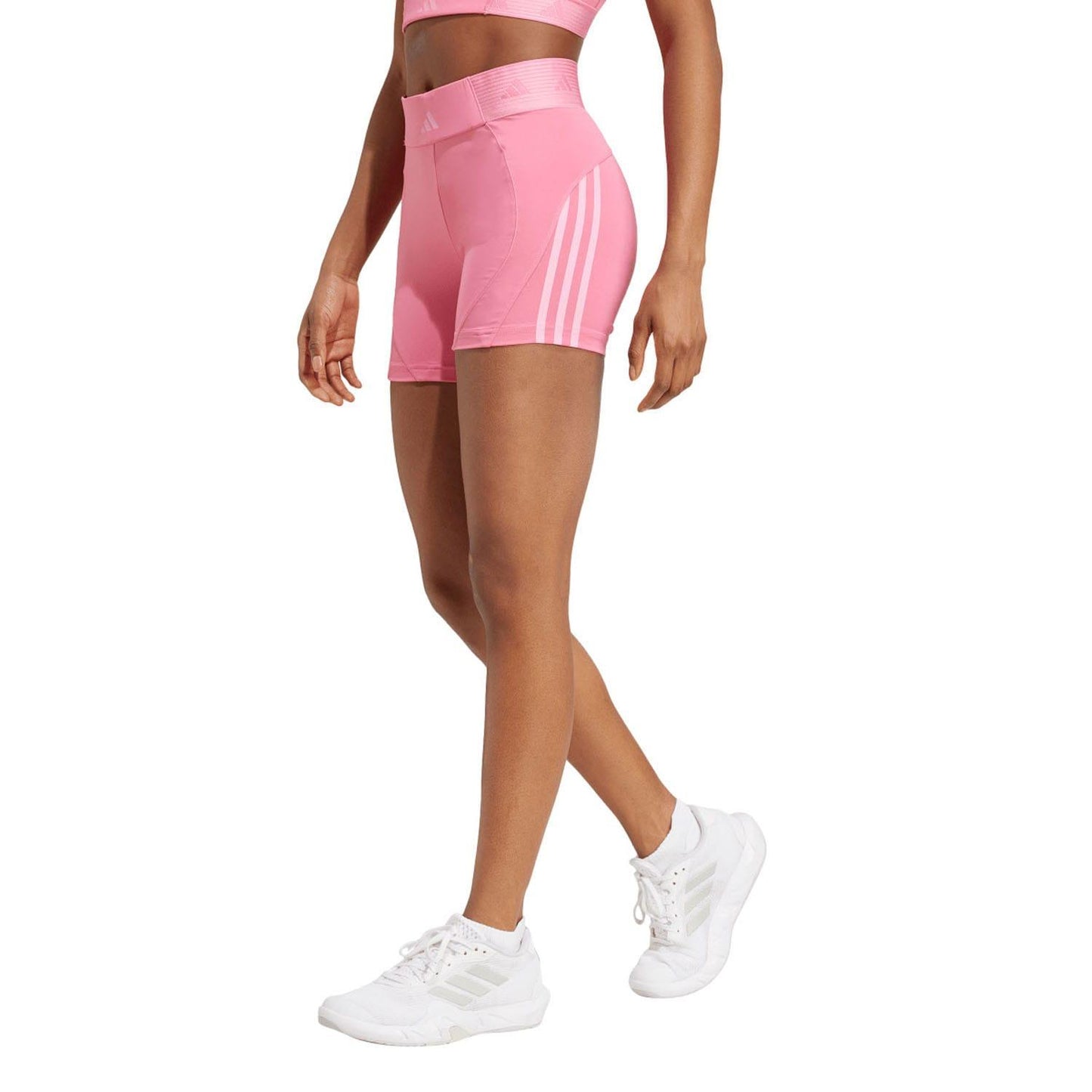 Pink - Pack Shot - Adidas Womens-Ladies Hyperglam Legging Shorts