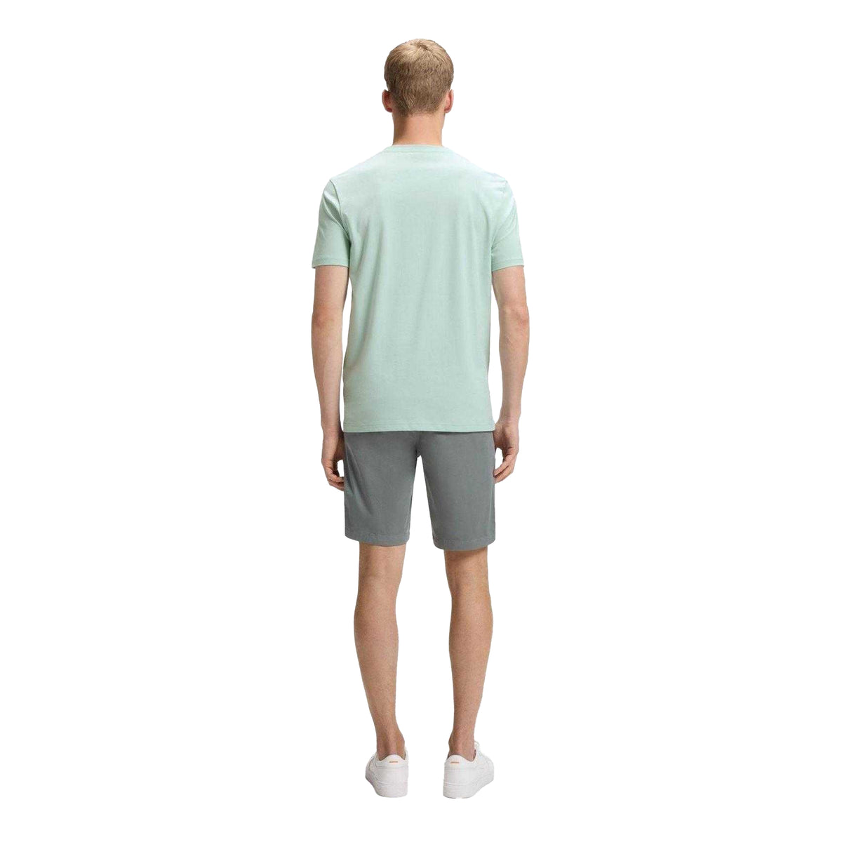 Aqua - Back - Boss Mens Thinking 1 Cotton Short-Sleeved T-Shirt