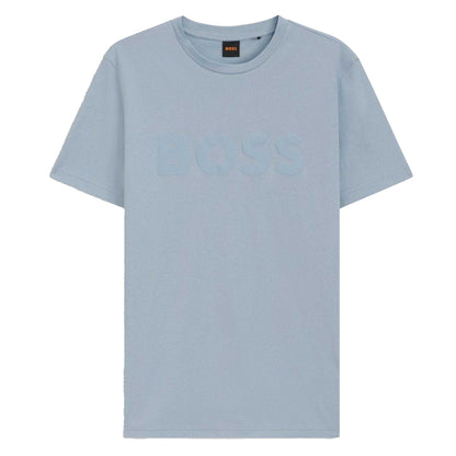 Pastel Blue - Front - Boss Mens Thinking 1 Cotton Short-Sleeved T-Shirt
