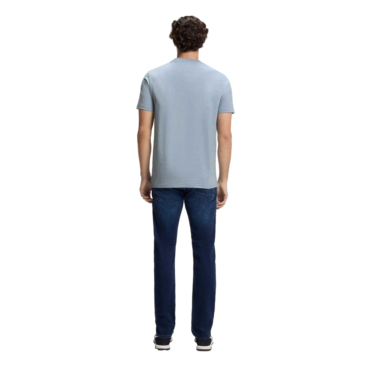 Pastel Blue - Back - Boss Mens Thinking 1 Cotton Short-Sleeved T-Shirt