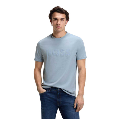 Pastel Blue - Lifestyle - Boss Mens Thinking 1 Cotton Short-Sleeved T-Shirt