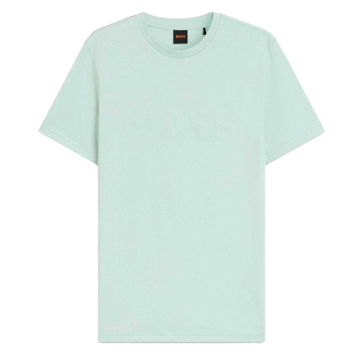 Aqua - Front - Boss Mens Thinking 1 Cotton Short-Sleeved T-Shirt