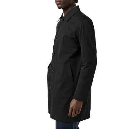Black - Pack Shot - Twisted Tailor Mens Lightweight Mac Coat