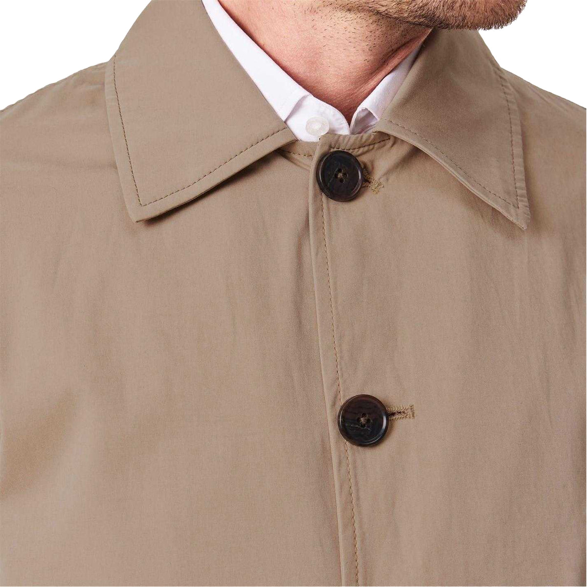 Neutral - Side - Twisted Tailor Mens Lightweight Mac Coat
