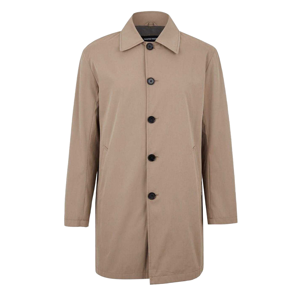 Neutral - Front - Twisted Tailor Mens Lightweight Mac Coat