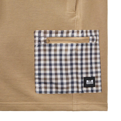 Cognac - Side - Weekend Offender Mens Lerena Fleece Shorts