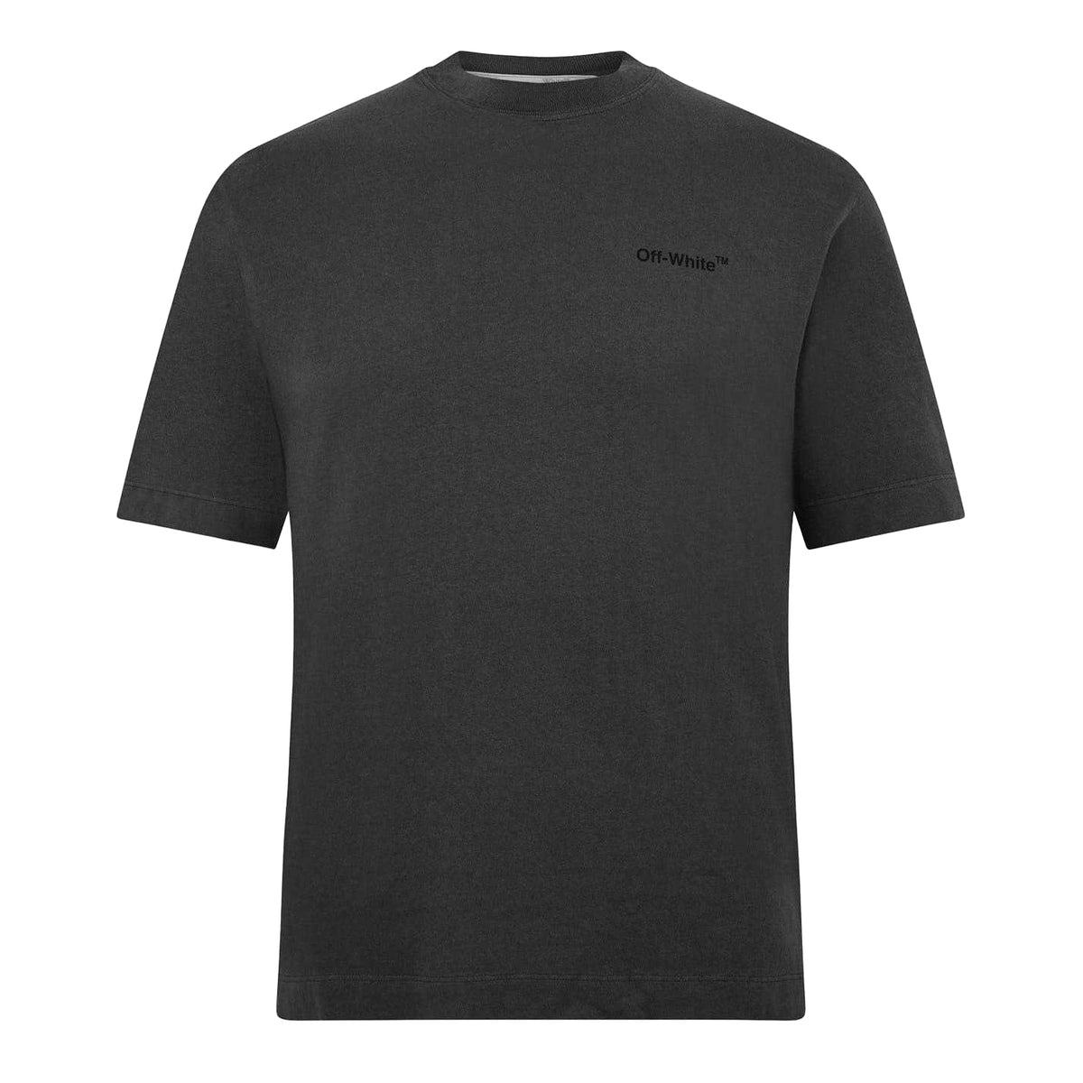 Black - Front - Off White Mens Regular T-Shirt