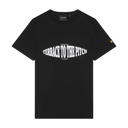 Black - Front - Lyle & Scott Mens Terrace Graphic T-Shirt
