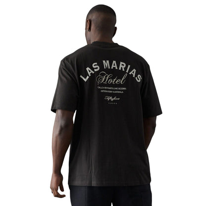 Black - Back - Fiftyfive Mens Marias Crew Neck Safety T-Shirt