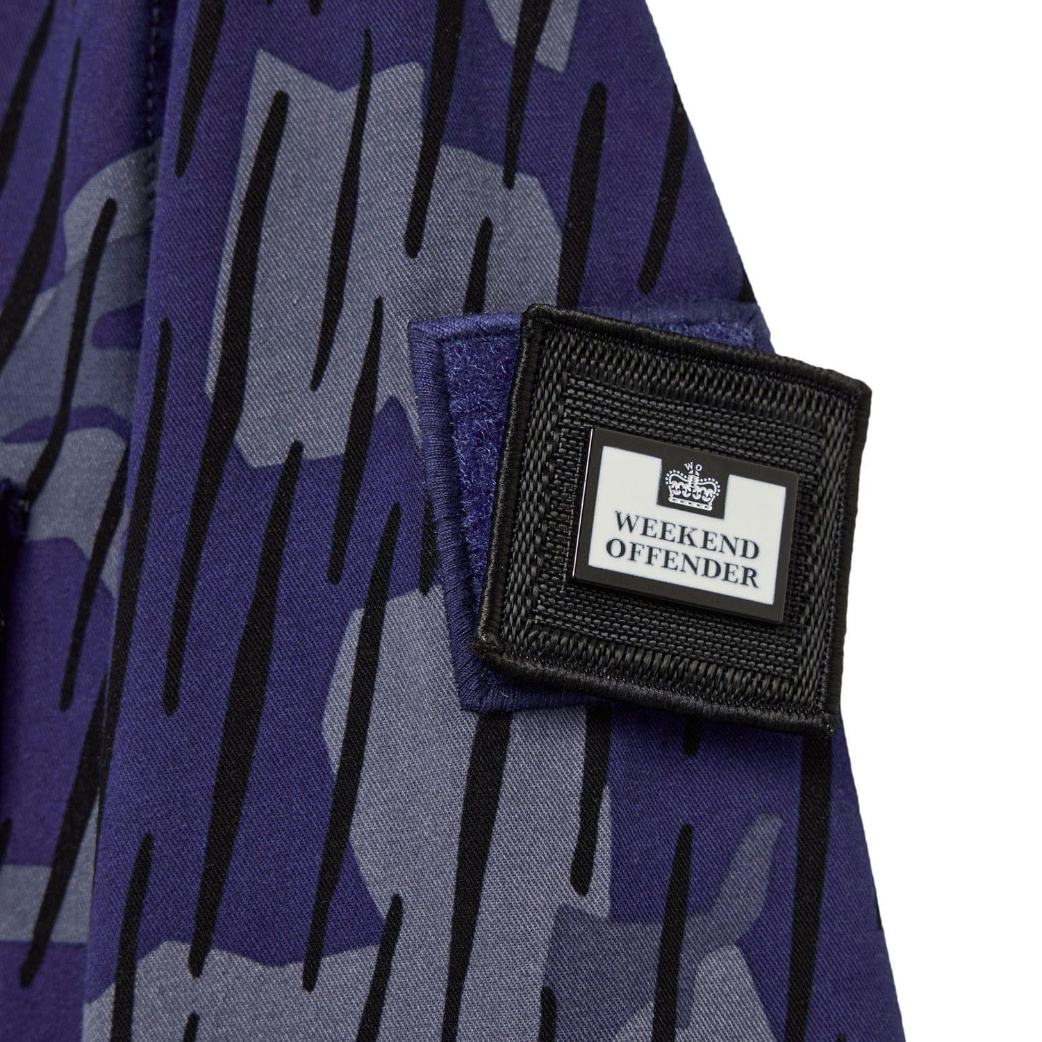 Navy - Lifestyle - Weekend Offender Mens Waya Camo Full Zip Overshirt