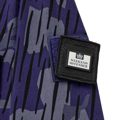 Navy - Lifestyle - Weekend Offender Mens Waya Camo Full Zip Overshirt