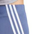 Blue - Pack Shot - Adidas Womens-Ladies Future Icons 3 Stripes Biker Shorts
