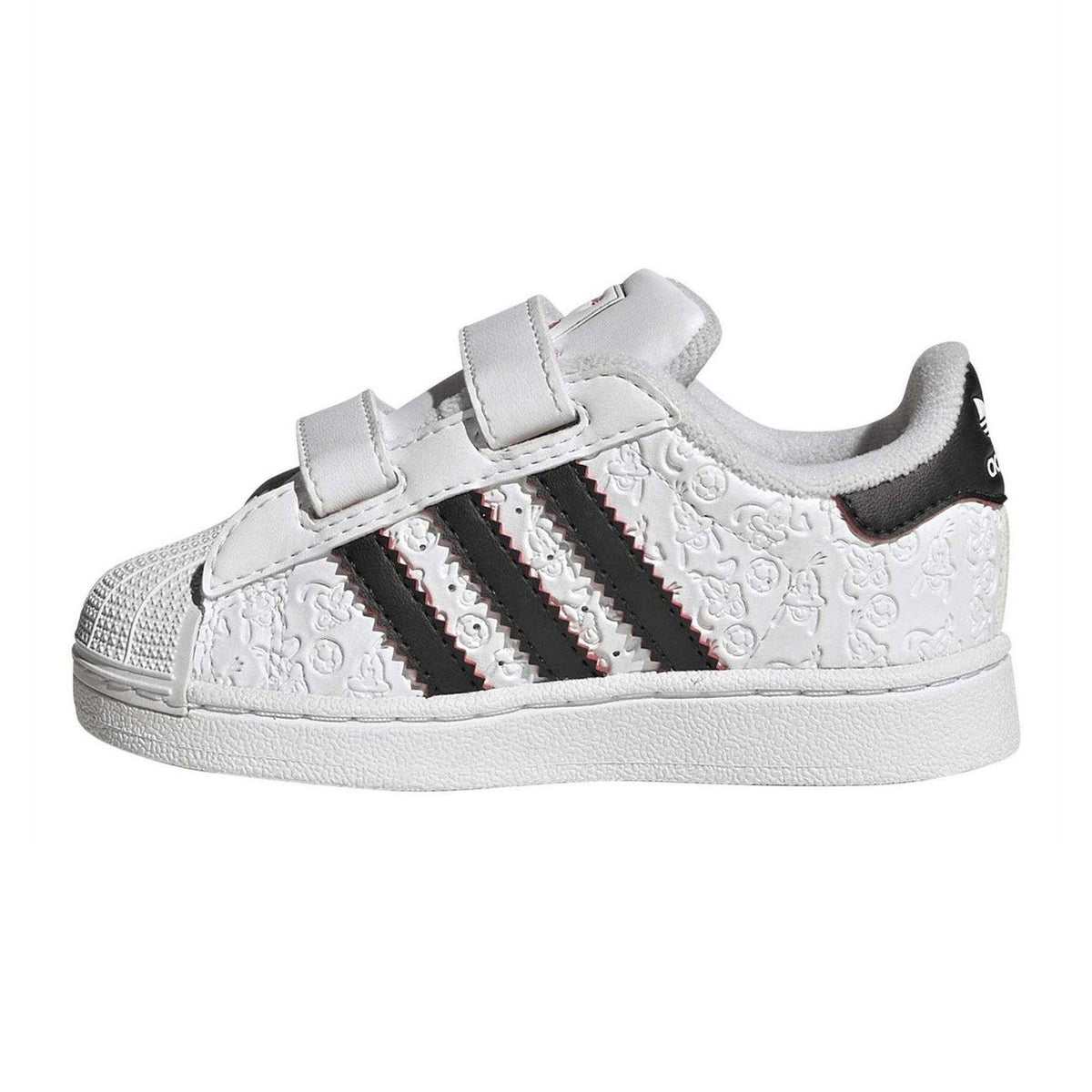 White - Side - Adidas Originals Infants Mickey Mouse Cartoon Shell Toe Sneakers