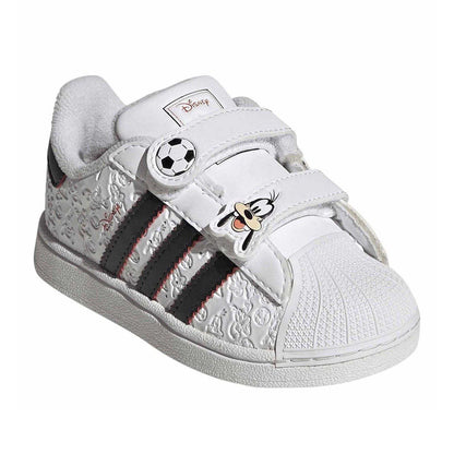 White - Lifestyle - Adidas Originals Infants Mickey Mouse Cartoon Shell Toe Sneakers