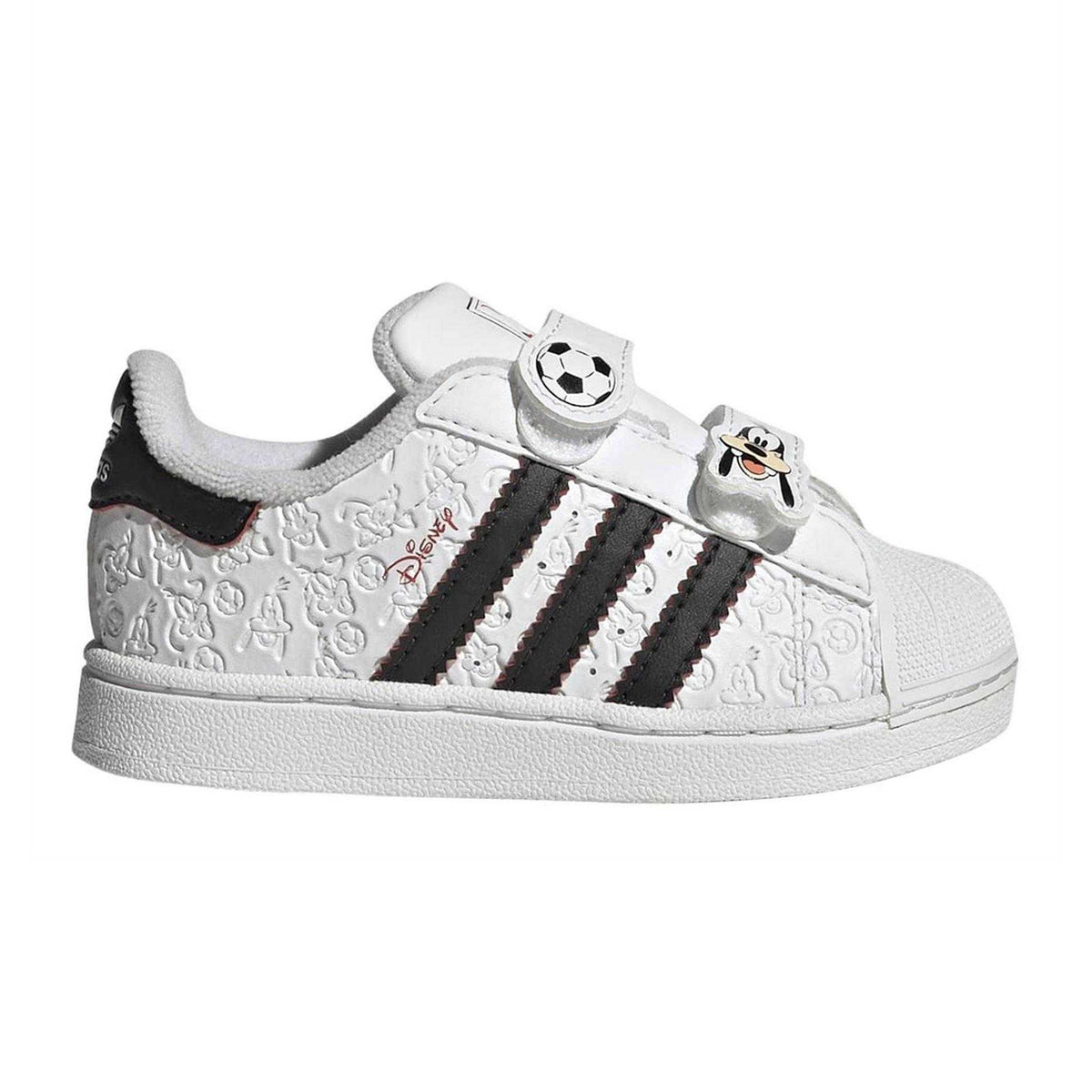 White - Front - Adidas Originals Infants Mickey Mouse Cartoon Shell Toe Sneakers