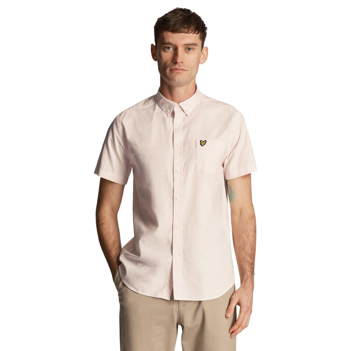 Pink - Lifestyle - Lyle & Scott Mens Oxford Short-Sleeved Shirt