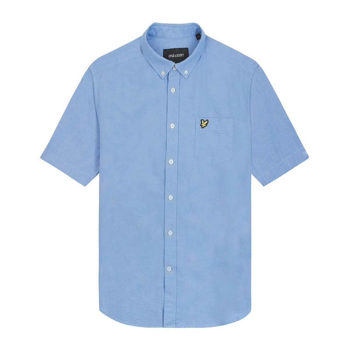 Blue - Front - Lyle & Scott Mens Oxford Short-Sleeved Shirt