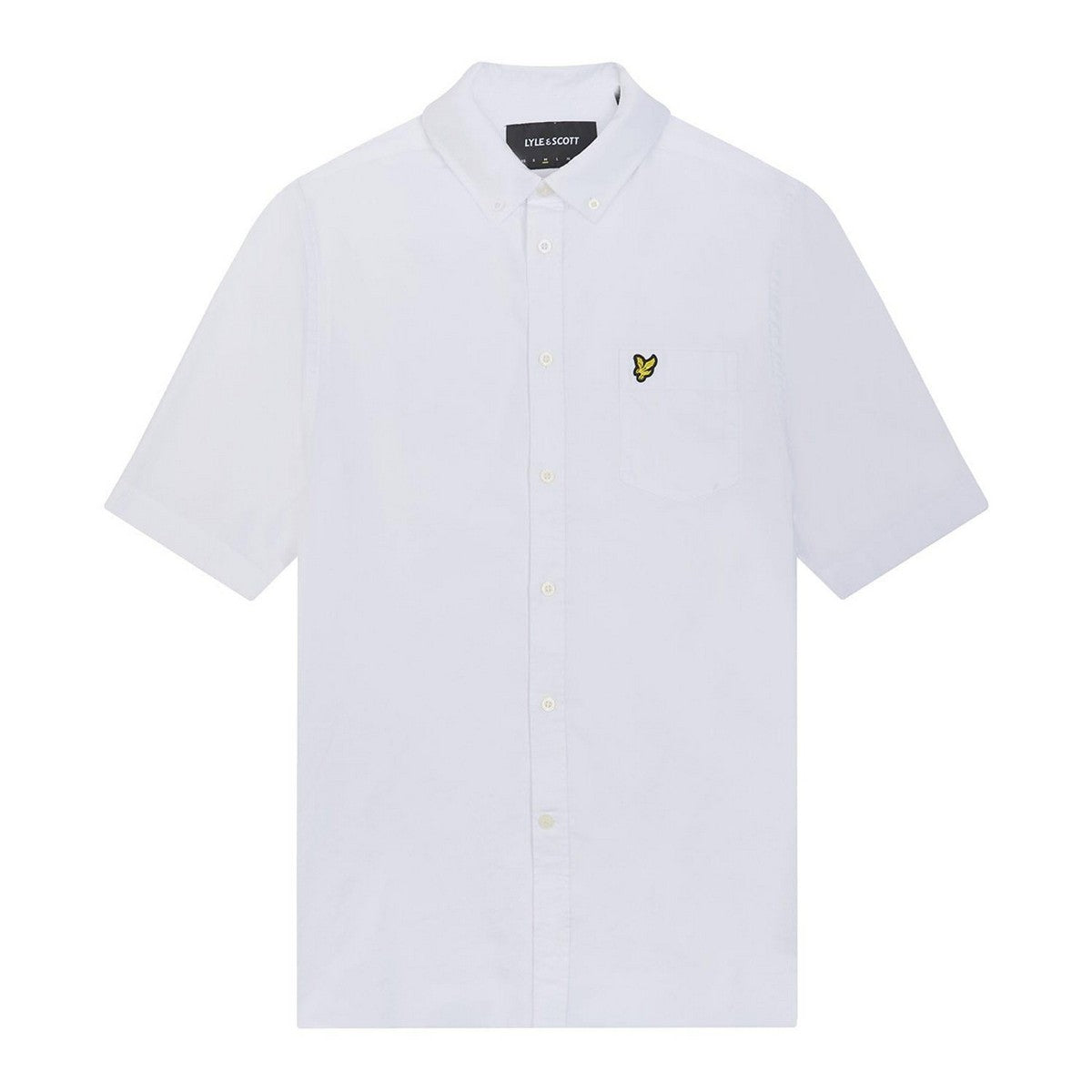 White - Front - Lyle & Scott Mens Oxford Short-Sleeved Shirt