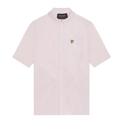 Pink - Front - Lyle & Scott Mens Oxford Short-Sleeved Shirt