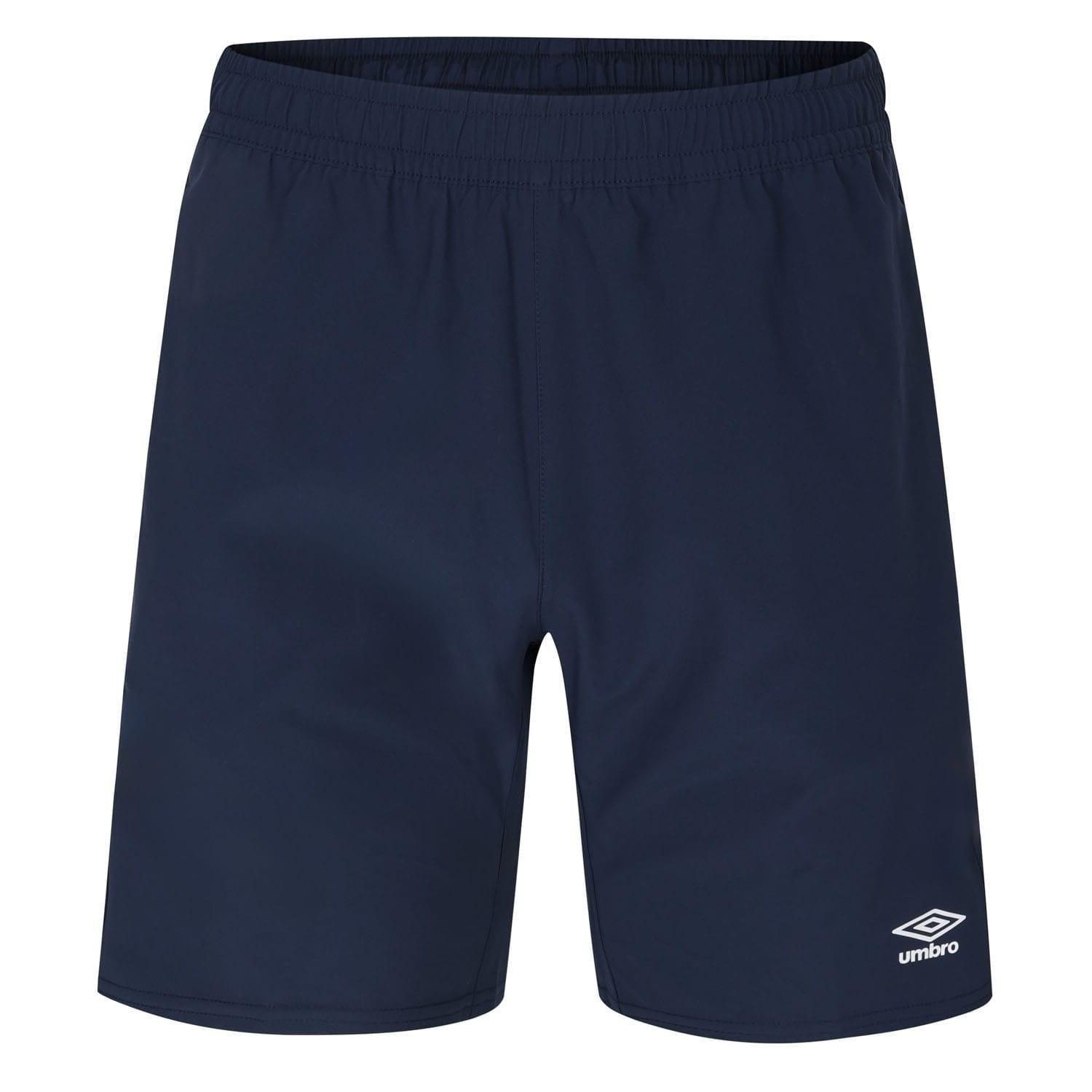 Navy - Front - Umbro Mens Premier Woven Long Shorts