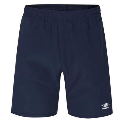 Navy - Front - Umbro Mens Premier Woven Long Shorts