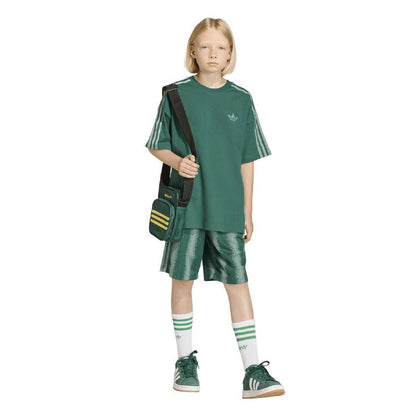 Green - Close up - Adidas Originals Boys Minecraft Loose Fit Shorts