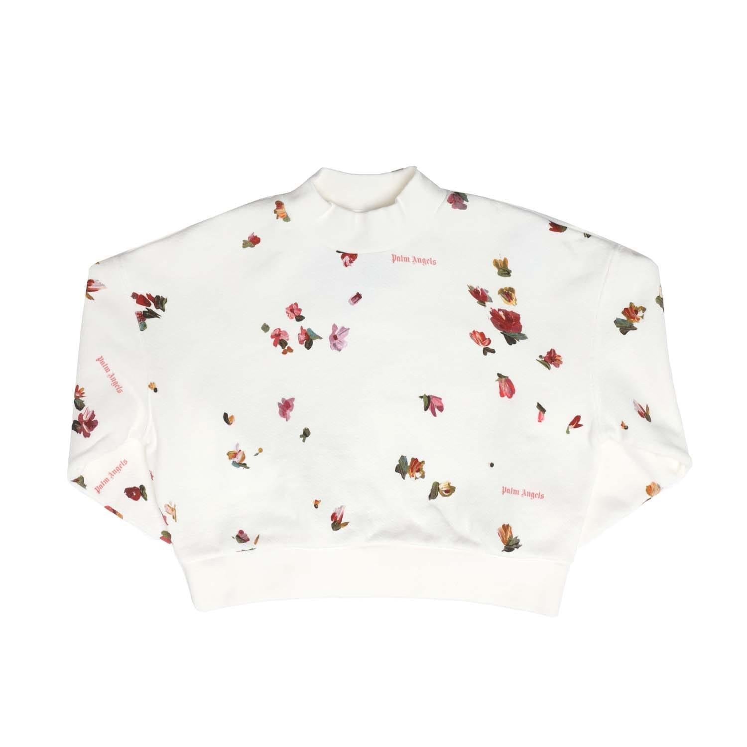 White-Red - Front - Palm Angels Childrens-Kids All-Over Print Sweatshirt