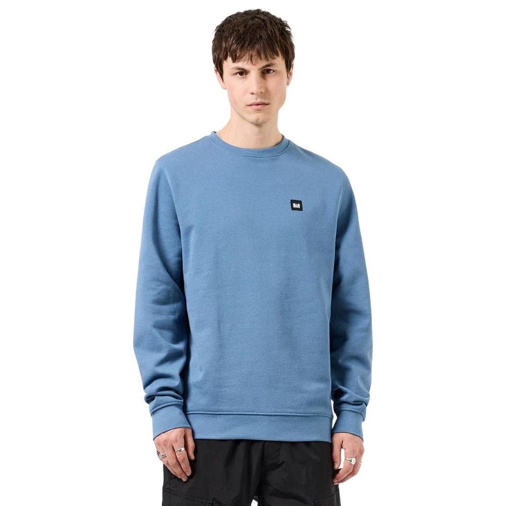 Blue - Lifestyle - Weekend Offender Mens Ferrer Badge Crew Neck Sweatshirt