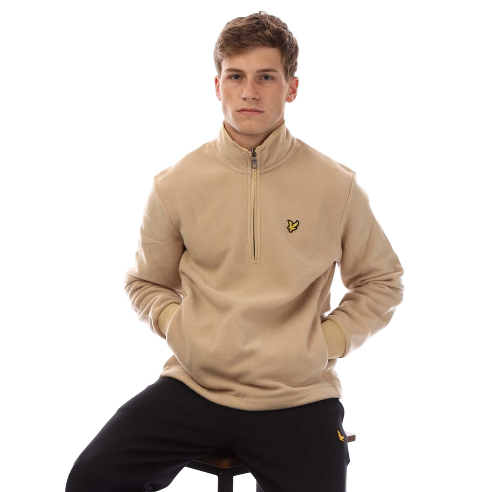 Beige - Lifestyle - Lyle & Scott Mens Quarter Zip Fleece
